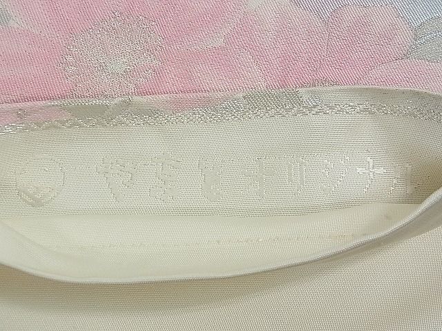 平和屋着物■六通柄袋帯 扇面草花文 銀糸 逸品 DAAB0070ud