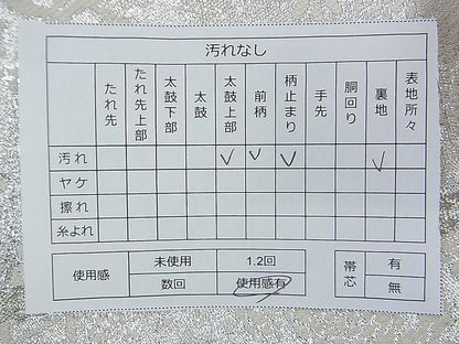 平和屋着物■六通柄袋帯 風景草花文 銀糸 逸品 DAAB0076ud