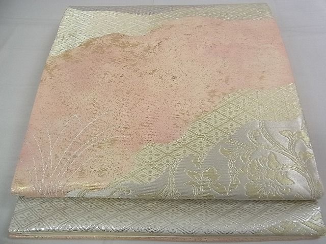 平和屋着物■六通柄袋帯 吉祥花唐草文 金糸 引箔 逸品 DAAB0077ud