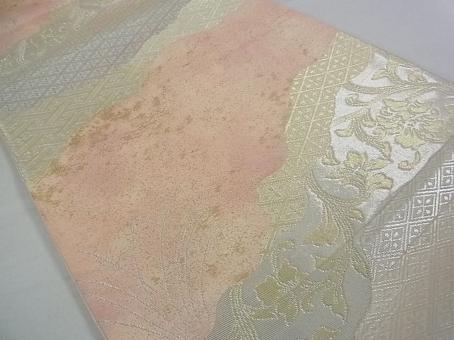 平和屋着物■六通柄袋帯 吉祥花唐草文 金糸 引箔 逸品 DAAB0077ud