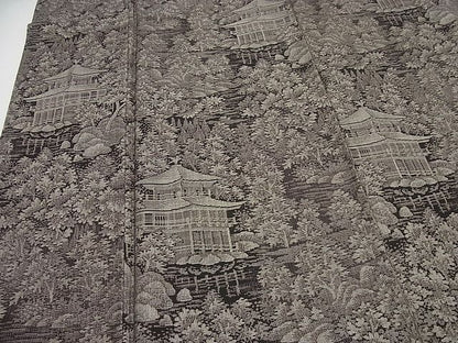 期間限定セール20％off●極上 本場大島紬 泥染め 12マルキ 十八算 極上細微絣 叶孝則 京風景文 上代200万 ほていや扱い 証紙付き 4s604