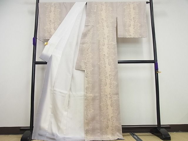 平和屋本店●希少 人間国宝 田中林次 本場結城紬 重要無形文化財 １００亀甲 結織苑 草木間道 保証書・証紙付き 逸品 未使用 4s624