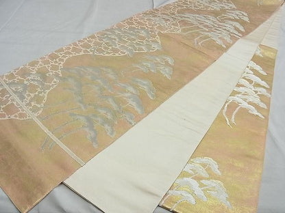 平和屋着物■六通柄袋帯 浜松文様 金銀糸 逸品 n-te1918