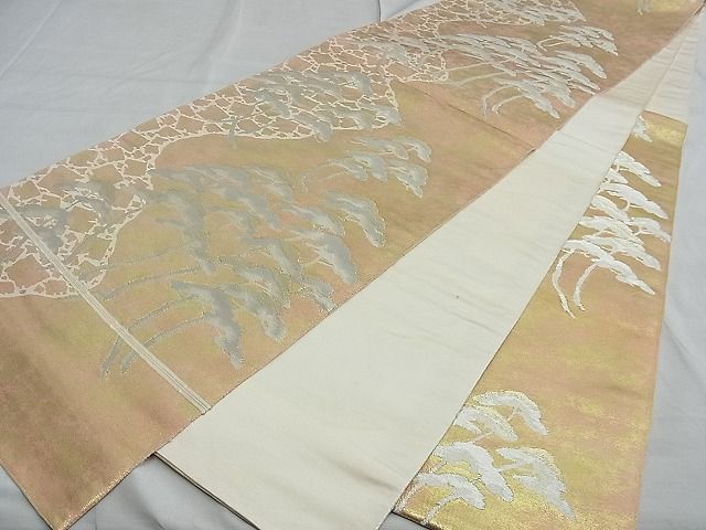 平和屋着物■六通柄袋帯 浜松文様 金銀糸 逸品 n-te1918