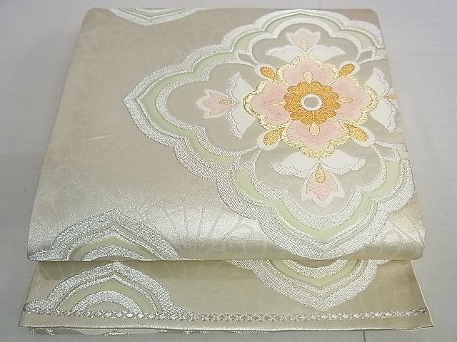 平和屋着物■六通柄袋帯 花菱文 金銀糸 逸品 DAAB1043jm