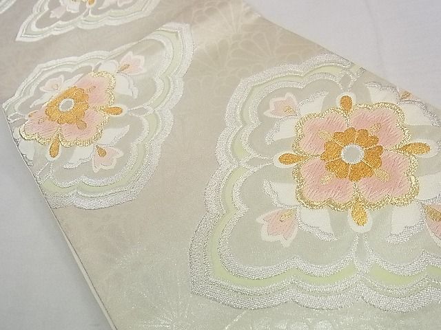 平和屋着物■六通柄袋帯 花菱文 金銀糸 逸品 DAAB1043jm
