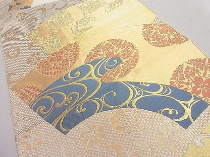 平和屋着物■六通柄袋帯　地紙花唐草文　金糸　逸品　CAAA7007ut