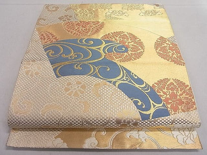 平和屋着物■六通柄袋帯　地紙花唐草文　金糸　逸品　CAAA7007ut