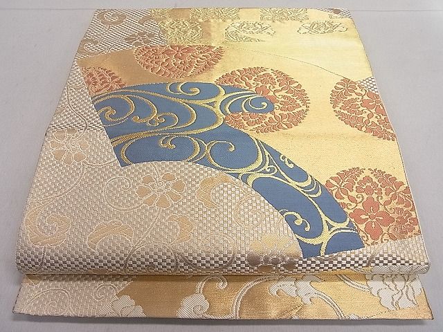 平和屋着物■六通柄袋帯　地紙花唐草文　金糸　逸品　CAAA7007ut