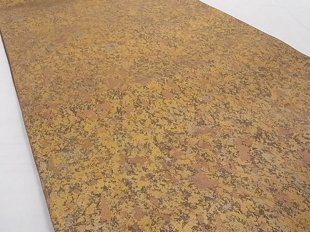 平和屋着物■六通柄袋帯　霞文　引箔　正絹　逸品　AAAC8313Agk