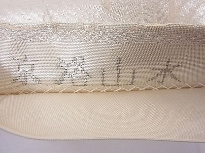 平和屋着物■六通柄袋帯 京洛山水 プラチナ二重箔 正絹 逸品 AAAC8309Agk