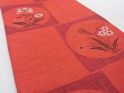 平和屋着物■六通柄袋帯 草子 花丸文 正絹 逸品 AAAC8316Agk