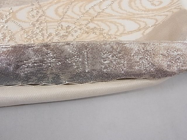 平和屋着物■六通柄袋帯 京洛錦 風景文 二重引箔 正絹 逸品 AAAC8158Agk