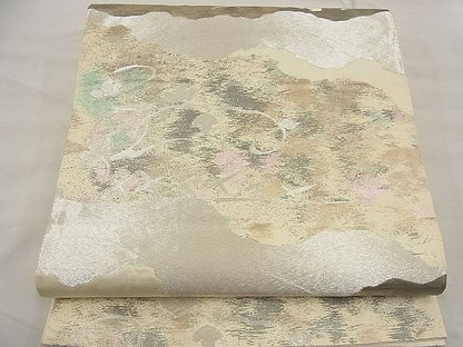 平和屋着物■六通柄袋帯 道長花唐草文 金銀糸 逸品 n-ea1881