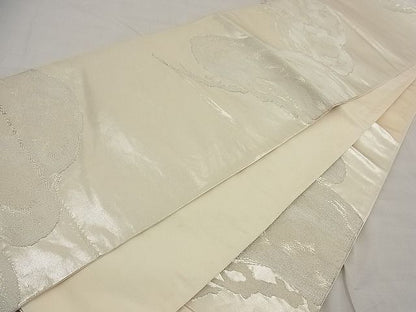 平和屋着物■六通柄袋帯 綴れ 松 銀糸 逸品 n-ea1886