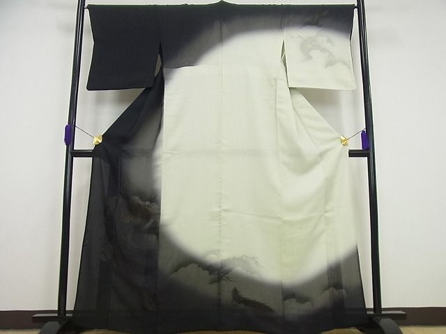 平和屋本店▽極上 訪問着 無双 紗袷 紗×絽 雲龍 金彩 逸品4s342