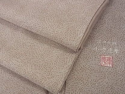 平和屋本店■極上　人間国宝　小宮康孝　江戸小紋　独楽　胡桃染色地　逸品　DZAA0070kh4