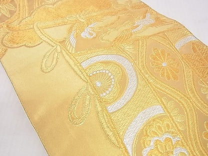 平和屋着物■六通柄袋帯 几帳吉祥花文 金銀糸 逸品 DAAA2192mz