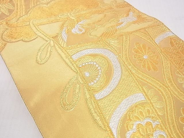 平和屋着物■六通柄袋帯 几帳吉祥花文 金銀糸 逸品 DAAA2192mz