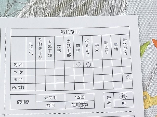 平和屋着物■六通柄袋帯 双鶴七宝 金銀糸 逸品 DAAA2203mz