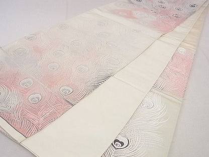 平和屋着物■六通柄袋帯　唐織　孔雀羽文　逸品　DAAA6081ya