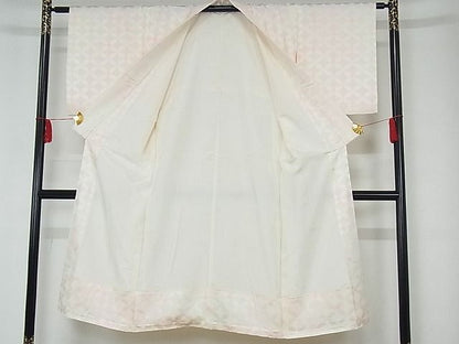 平和屋着物■長襦袢 袷 七宝花地紋 暈し染め 正絹 逸品 AAAD7092Acs