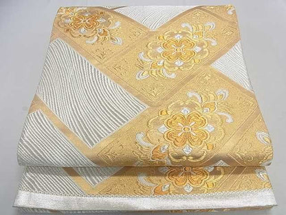 平和屋着物■六通柄袋帯　檜垣花文　金銀糸　逸品　DAAA2640ma