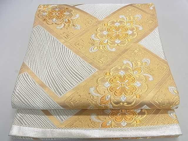 平和屋着物■六通柄袋帯　檜垣花文　金銀糸　逸品　DAAA2640ma