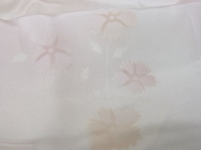 平和屋着物■長襦袢 袷 枝花地紋 暈し染め 正絹 逸品 AAAD8069Atn
