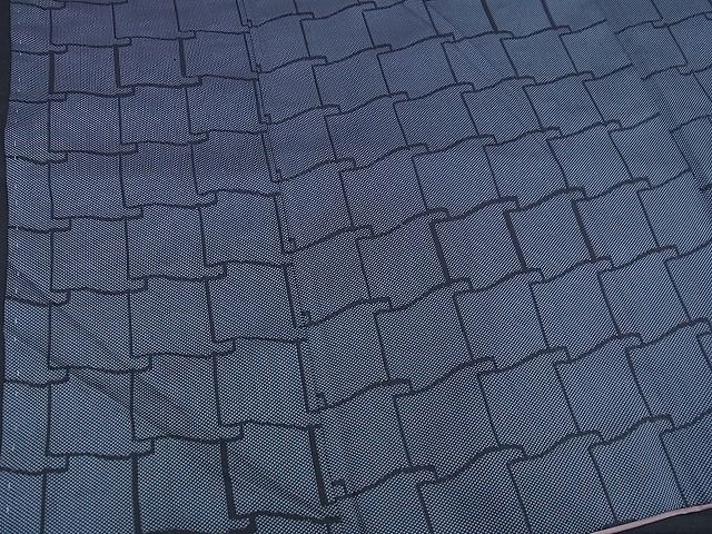 平和屋着物■上質なお召 瓦文様 逸品 BAAC3122kg