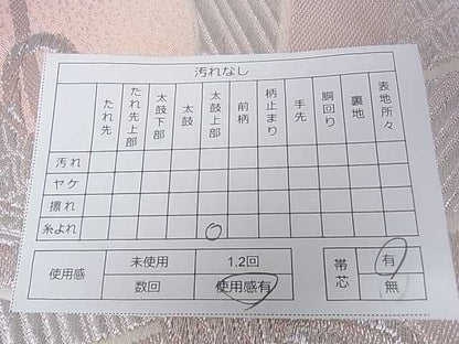 平和屋着物■六通柄袋帯 束ね熨斗文 銀糸 逸品 DAAA4483ar