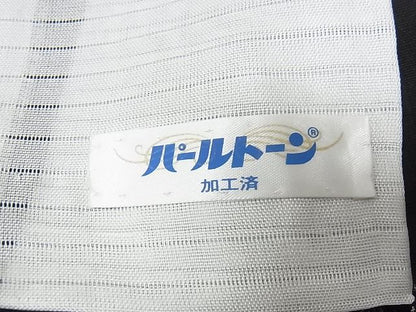 平和屋本店＊極上 夏物 東郷織物謹製 本場大島紬 夏大島 露芝に鈴虫 東郷織物 室町加納 反端付き 正絹 逸品 未使用 KAAA0642kk4
