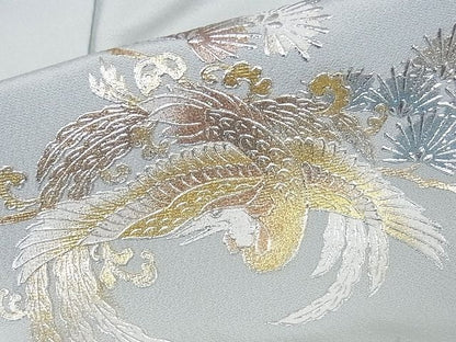 平和屋本店●極上　金彩友禅　卓越技能者・名工・和田光正　訪問着　鳳凰松文　暈し染め　ロング丈　正絹　逸品　KAAA0562kk4