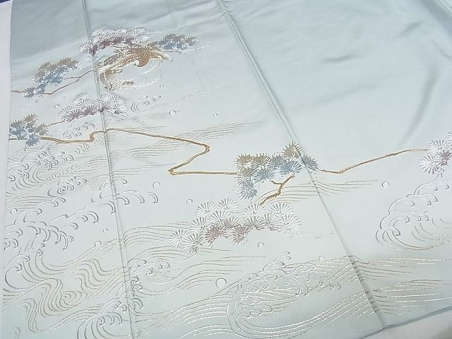 平和屋本店●極上　金彩友禅　卓越技能者・名工・和田光正　訪問着　鳳凰松文　暈し染め　ロング丈　正絹　逸品　KAAA0562kk4