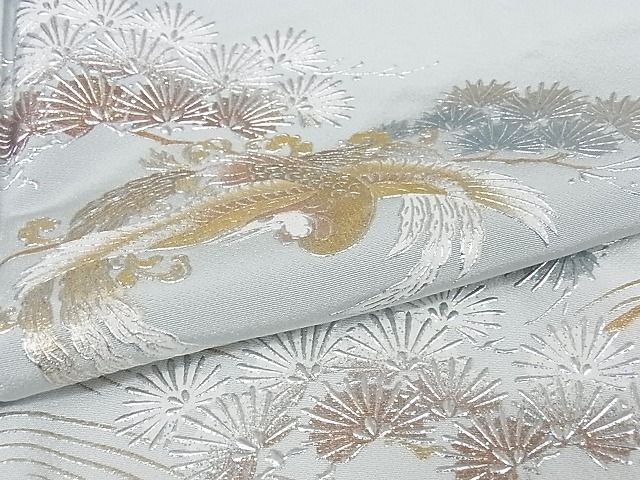 平和屋本店●極上　金彩友禅　卓越技能者・名工・和田光正　訪問着　鳳凰松文　暈し染め　ロング丈　正絹　逸品　KAAA0562kk4