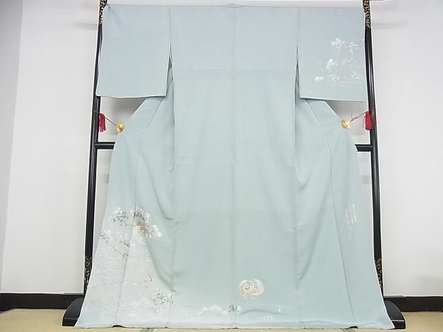 平和屋本店●極上　金彩友禅　卓越技能者・名工・和田光正　訪問着　鳳凰松文　暈し染め　ロング丈　正絹　逸品　KAAA0562kk4
