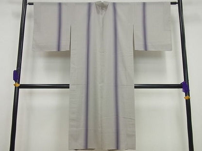平和屋本店▽極上 道中着 毛利ゆき子 西陣 輝洸謹製 ロング丈 スリーシーズン 春夏秋 お召地 縞 証紙付き 逸品 未使用4s672