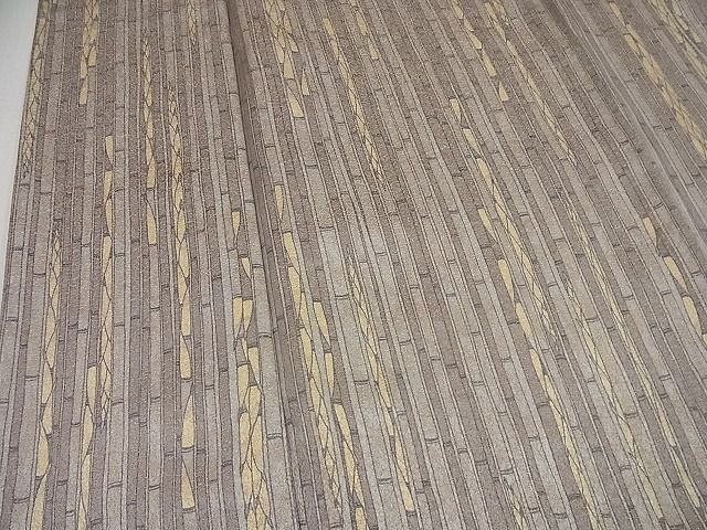 平和屋本店■極上　久保田一竹　幻の辻が花　お召　枯野色　金通し地　さが美扱い　共箱付き　逸品4s681