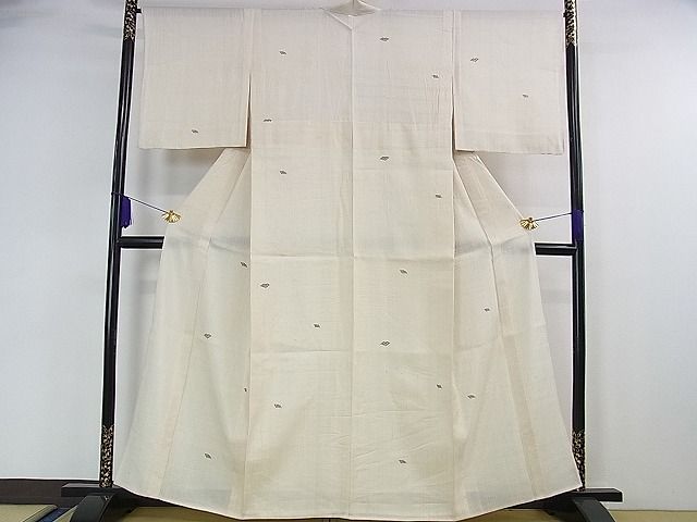 平和屋本店＊夏物 銀座もとじ 紗紬 源氏香 生成色 たとう紙付き 逸品 DZAA0112kh5