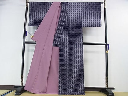 平和屋本店●極上　本場琉球　読谷山花織　紬地　草木染　我喜屋美小枝作　証紙付き　逸品　DZAA0113kh4