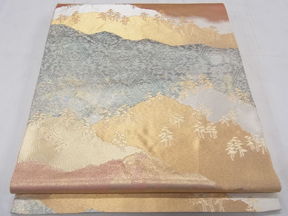 平和屋着物■六通柄袋帯 名物裂 金糸 逸品 CAAC1531fb
