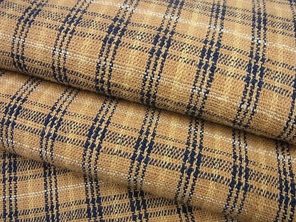 平和屋本店●極上 国指定無形文化財 丹波布 胴抜き仕立て 格子柄 逸品4s704