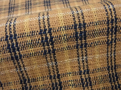 平和屋本店●極上 国指定無形文化財 丹波布 胴抜き仕立て 格子柄 逸品4s704