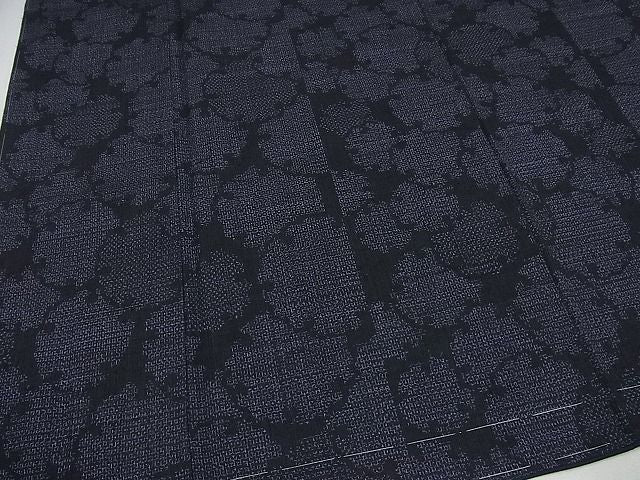 平和屋本店●極上 本場結城紬 重要無形文化財 １００亀甲 雪輪重ね 証紙付き 逸品 未使用4s712