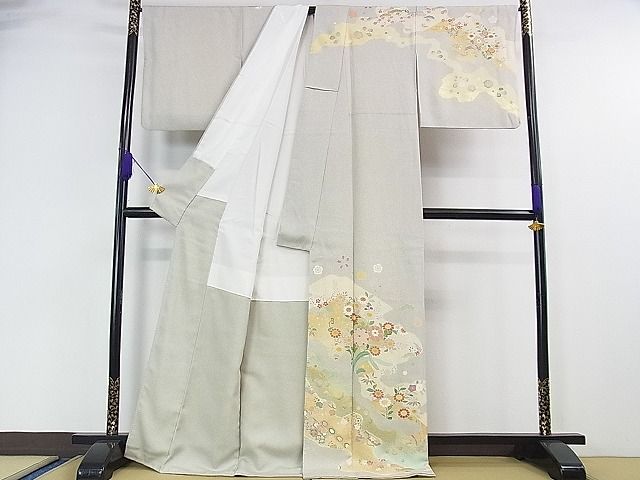 平和屋着物●京友禅の第一人者 松井青々 訪問着 吉祥花文 金彩 逸品 DAAC1006eee