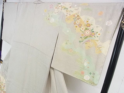 平和屋着物●京友禅の第一人者 松井青々 訪問着 吉祥花文 金彩 逸品 DAAC1006eee