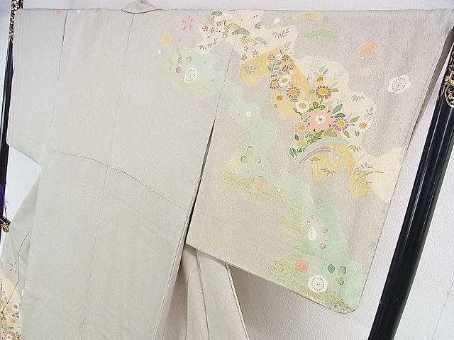 平和屋着物●京友禅の第一人者 松井青々 訪問着 吉祥花文 金彩 逸品 DAAC1006eee