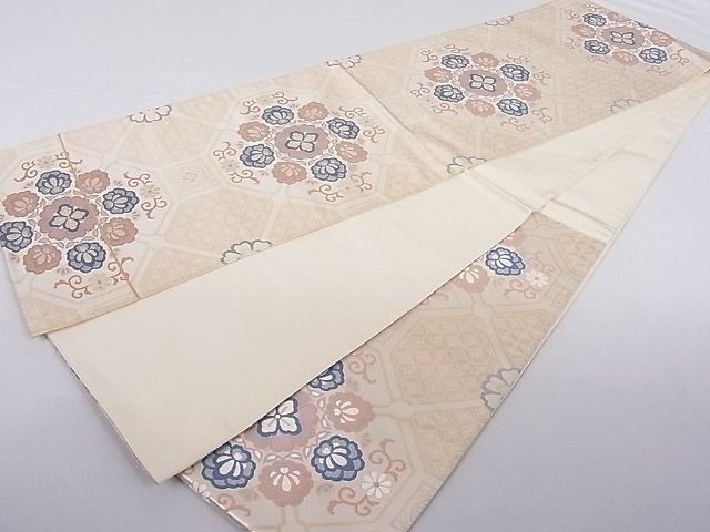 平和屋着物◎六通柄袋帯 唐織 蜀江花文 金銀糸 正絹 逸品 AAAD7944Agk