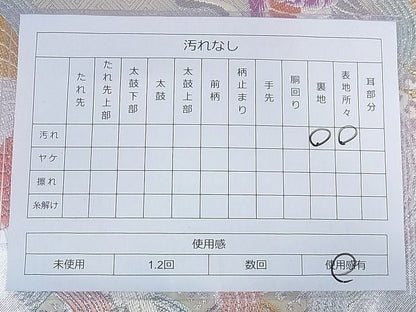 平和屋着物◎六通柄袋帯 唐織 飛鶴青海波 金銀糸 正絹 逸品 AAAD1325Ahg