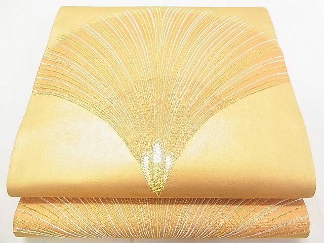 平和屋着物◎六通柄袋帯 松葉文 金銀糸 引箔 逸品 DAAA3470rt